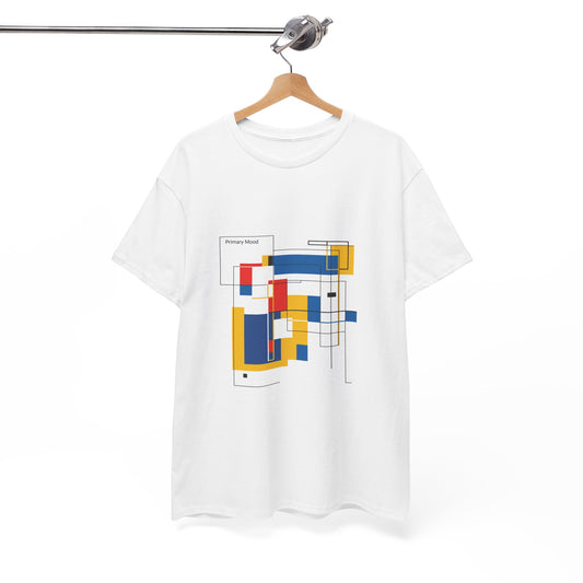 Primary Mood Mondrian Color Palette Tee – Unisex Abstract Art Graphic Shirt