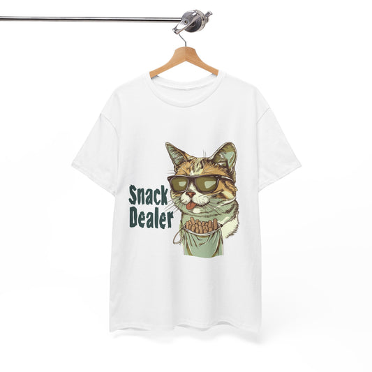 Snack Dealer Unisex Cat Owner Tee – Funny Treat Giver Graphic T-Shirt