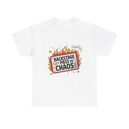 Backstage Pass to Chaos Rock Band T-Shirt – Unisex Guitar Music Tee