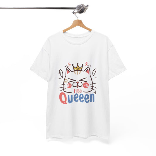 Hiss Queen Funny Cat T-Shirt – Unisex Pun Tee for Cat Lovers