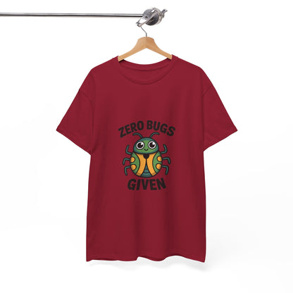 Zero Bugs Given Funny Coding T-Shirt – Unisex Developer Humor Tee