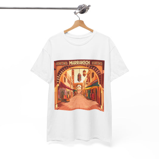 Moroccan Maze Unisex Travel T-Shirt – Morocco Cityscape Graphic Tee