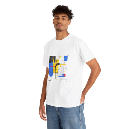 Neoplastic Flow Mondrian Style Graphic Tee – Unisex Abstract Art T-Shirt