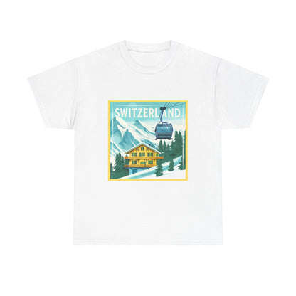 Swiss Air Travel-Inspired T-Shirt – Unisex Switzerland City Adventure Tee