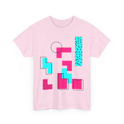 Bricks Falling Unisex 80s Gamer Tee – Retro Block Puzzle Graphic T-Shirt