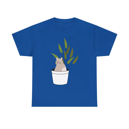 Purrfectly Planted Funny Cat & Plants T-Shirt – Unisex Cat Parent Tee