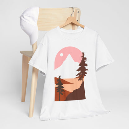 Misty Pines & Chill Vibes Nature Lover T-Shirt – Unisex Eco-Friendly Forest Tee