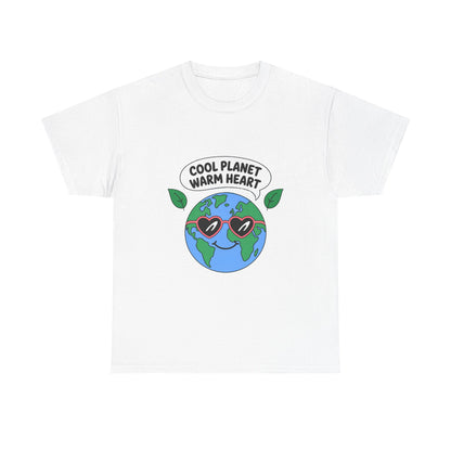 Cool Planet, Warm Heart Climate-Friendly T-Shirt – Unisex Save the Planet Tee