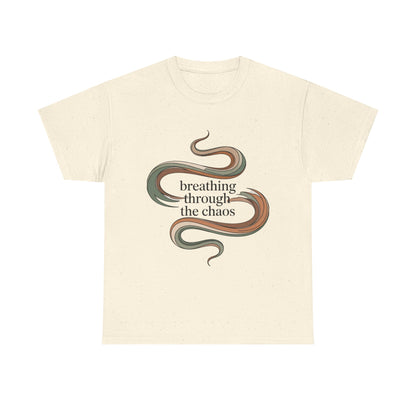 Breathing Through the Chaos Mindfulness Tee – Women's Yoga Calmness T-Shirt
