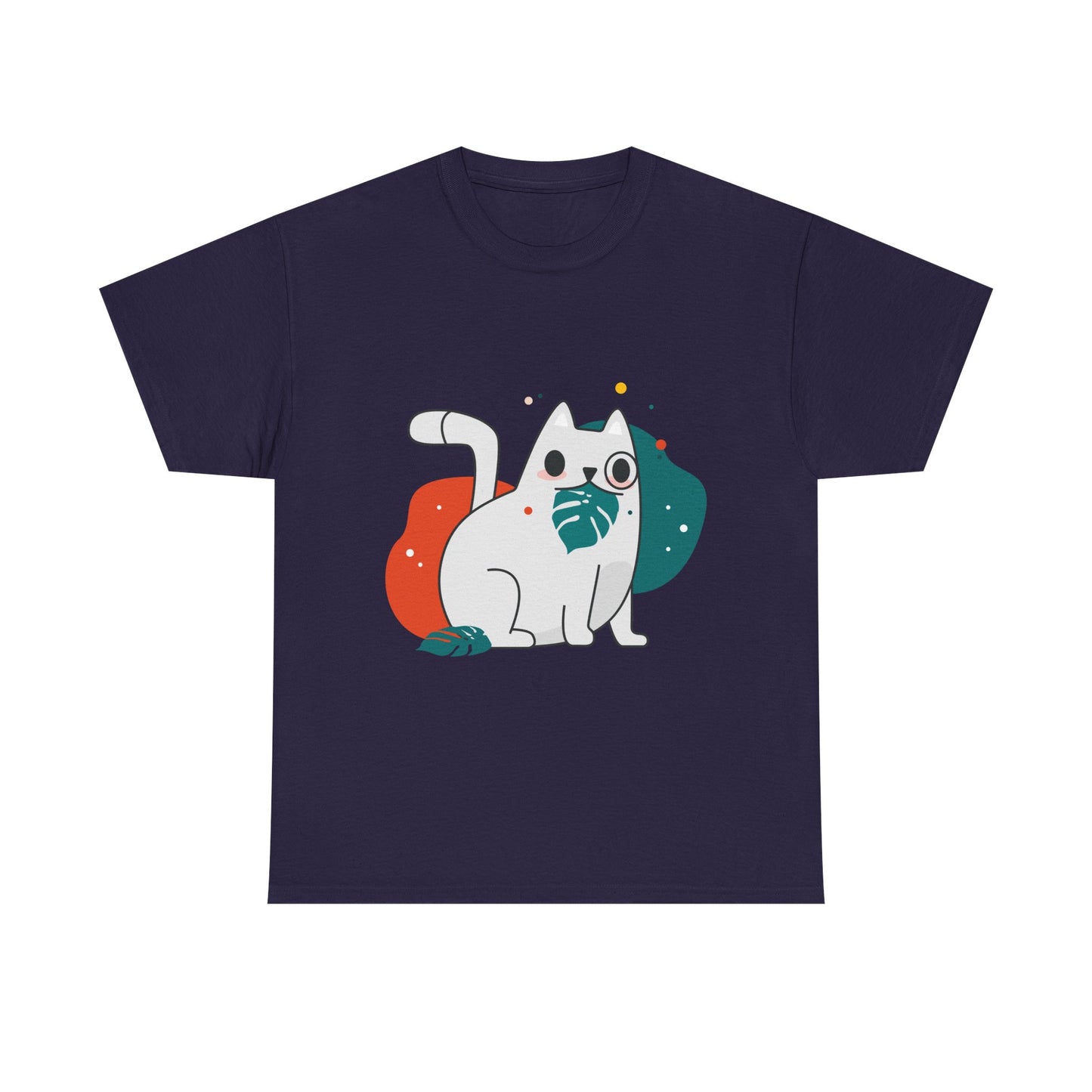 Leaf It to Me Funny Plant & Cat Tee – Unisex Green Thumb Cat Lover Shirt