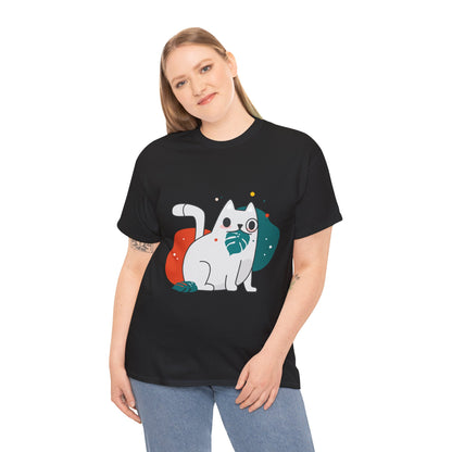 Leaf It to Me Funny Plant & Cat Tee – Unisex Green Thumb Cat Lover Shirt
