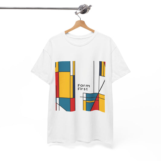 Form First Unisex Art T-Shirt – Bauhaus & Mondrian Modernism Graphic Tee