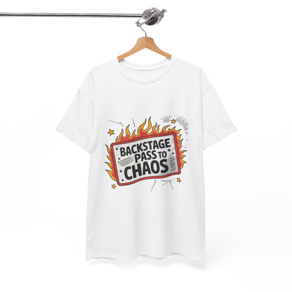 Backstage Pass to Chaos Rock Band T-Shirt – Unisex Guitar Music Tee