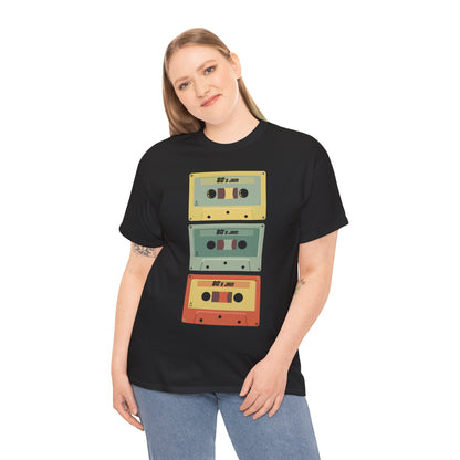 Retro Cassette Chaos Unisex 80s Music T-Shirt – Vintage Tape Graphic Tee