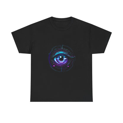 Augmented Reality Eye Cyberpunk Tee – Neon Futuristic Graphic Shirt (Unisex)