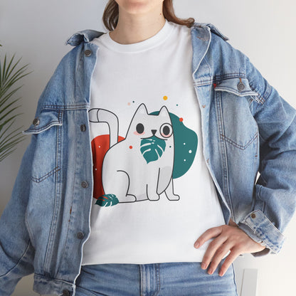 Leaf It to Me Funny Plant & Cat Tee – Unisex Green Thumb Cat Lover Shirt