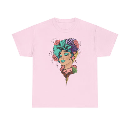 Floral Hair, Don’t Care Women's Summer Vacation Tee – Beach Lifestyle Graphic Shirt