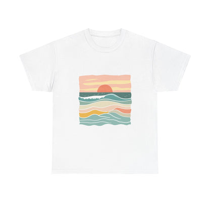 Peace Comes in Waves Nature Tee – Unisex Beach & Camping Graphic T-Shirt