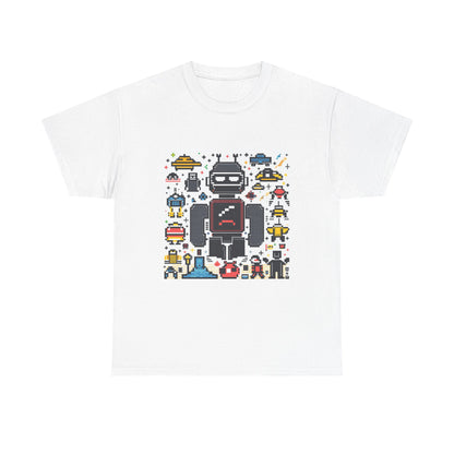 Bit Crusher Unisex Vintage Gamer Tee – Retro Pixel Art 80s T-Shirt