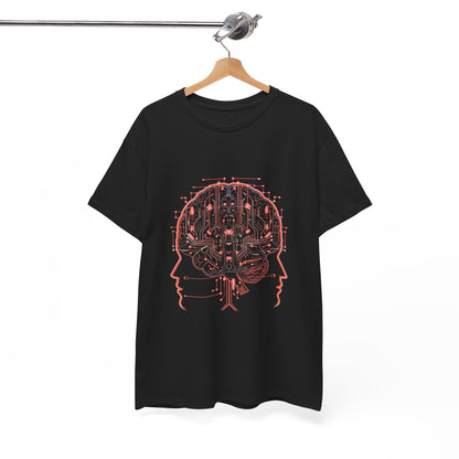 AI Core Brain Cyberpunk Neon T-Shirt – Futuristic Graphic Tee (Unisex)