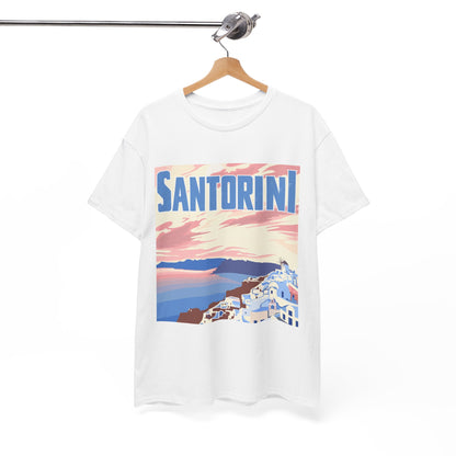 Sunset in Santorini Unisex Greece Travel T-Shirt – Urban Adventure Graphic Tee