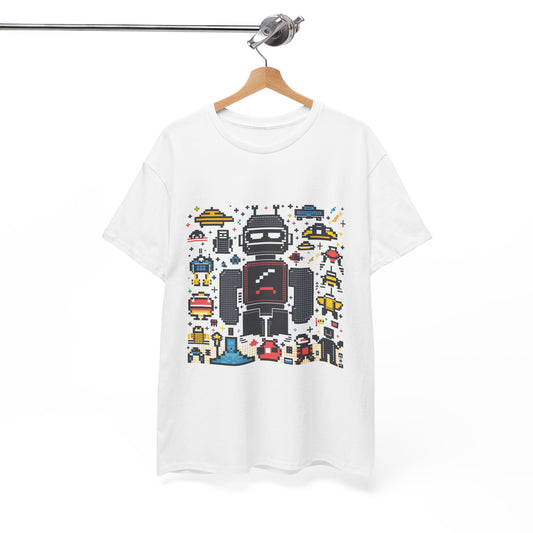 Bit Crusher Unisex Vintage Gamer Tee – Retro Pixel Art 80s T-Shirt