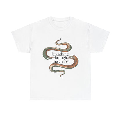 Breathing Through the Chaos Mindfulness Tee – Women's Yoga Calmness T-Shirt
