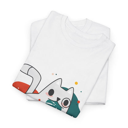 Leaf It to Me Funny Plant & Cat Tee – Unisex Green Thumb Cat Lover Shirt