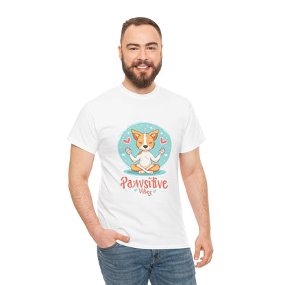 Pawsitive Vibes Unisex Dog Lover T-Shirt – Funny Pet Parent Graphic Tee