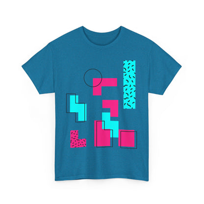 Bricks Falling Unisex 80s Gamer Tee – Retro Block Puzzle Graphic T-Shirt