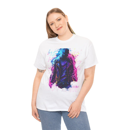 Leather, Lyrics & Lightning Unisex Rock T-Shirt – Guitar Lover Graphic Tee