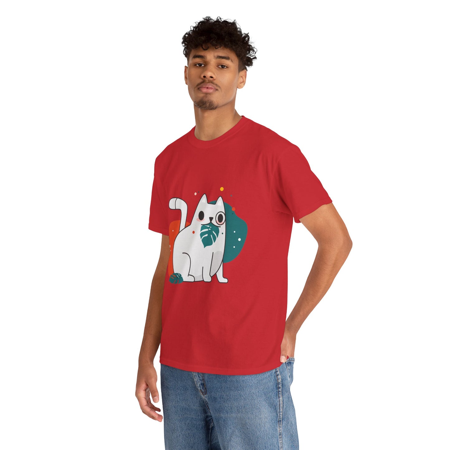 Leaf It to Me Funny Plant & Cat Tee – Unisex Green Thumb Cat Lover Shirt