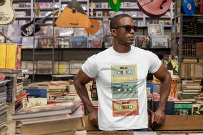 Retro Cassette Chaos Unisex 80s Music T-Shirt – Vintage Tape Graphic Tee
