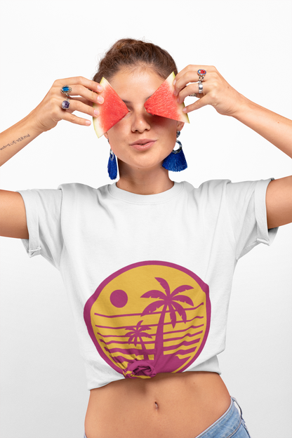 Tropic Like It’s Hot Retro Beach Tee – Unisex 80s Summer Vibes T-Shirt