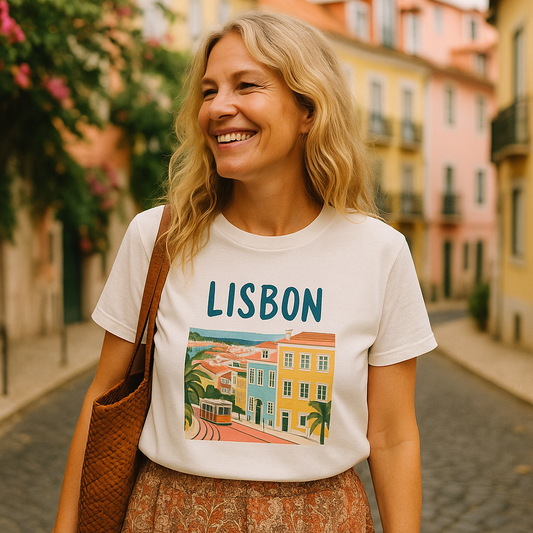 Lost in Lisbon Unisex City Explorer Tee – Portugal Travel Graphic T-Shirt