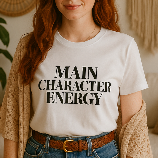 Main Character Energy T-Shirt for Women – Empowering Girl Power Graphic Tee