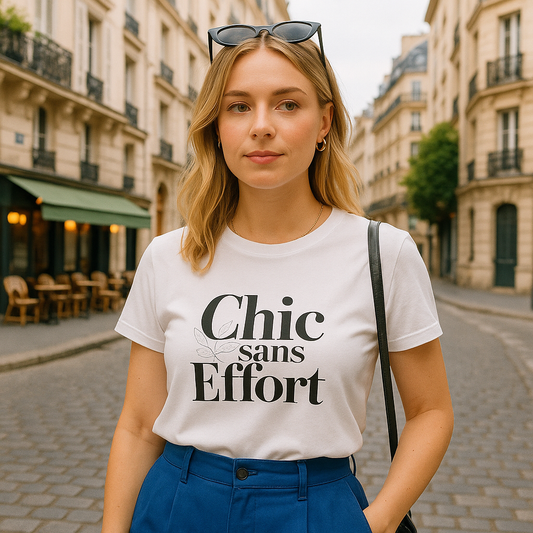 Chic Sans Effort Tee – Effortless French Girl Style Shirt