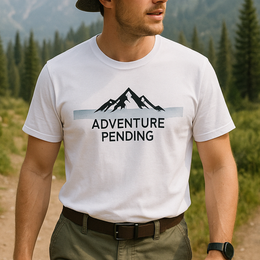 Adventure Pending – Nature-Inspired Hiking Tee