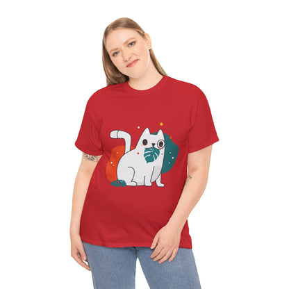 Leaf It to Me Funny Plant & Cat Tee – Unisex Green Thumb Cat Lover Shirt