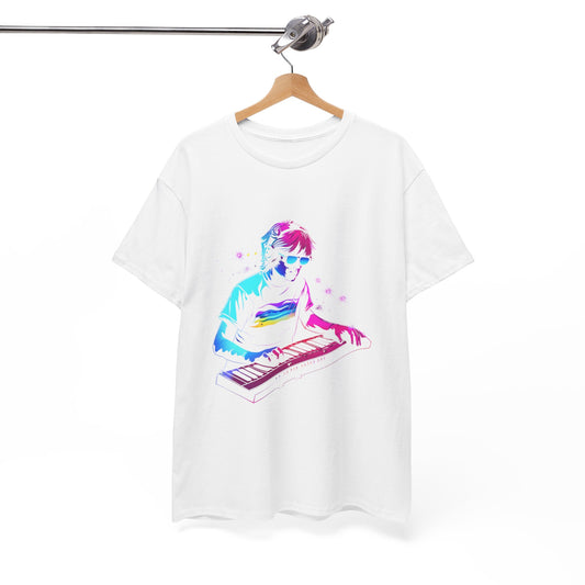 Keytar King Unisex Retro 80s T-Shirt – Synthwave Music Graphic Tee