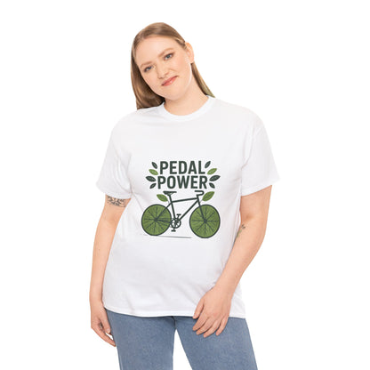 Pedal Power Sustainability T-Shirt – Unisex Eco-Friendly Cycling Tee