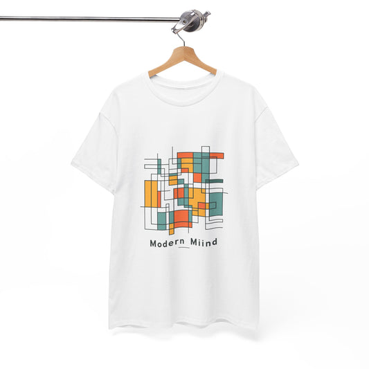 Modern Mind Unisex Art Tee – Mondrian-Inspired Wearable Art Graphic T-Shirt