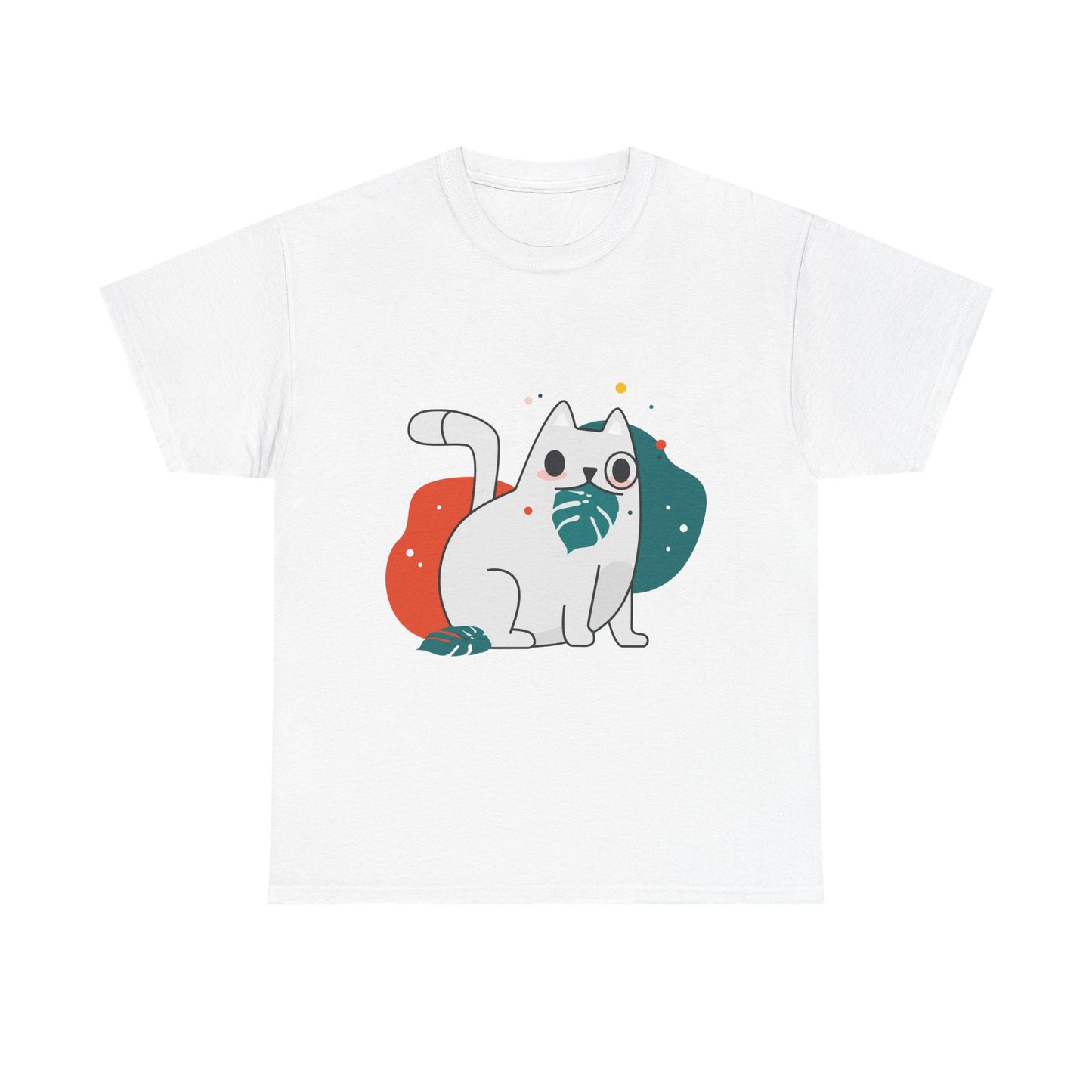 Leaf It to Me Funny Plant & Cat Tee – Unisex Green Thumb Cat Lover Shirt
