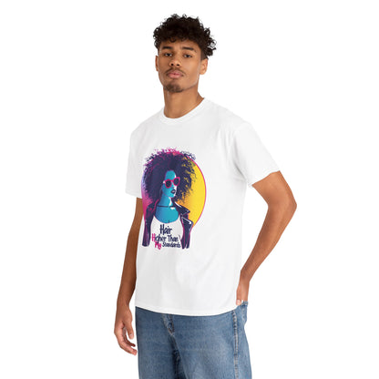 Hair Higher Than My Standards Rock T-Shirt – Unisex 80s Guitar Vibes Tee