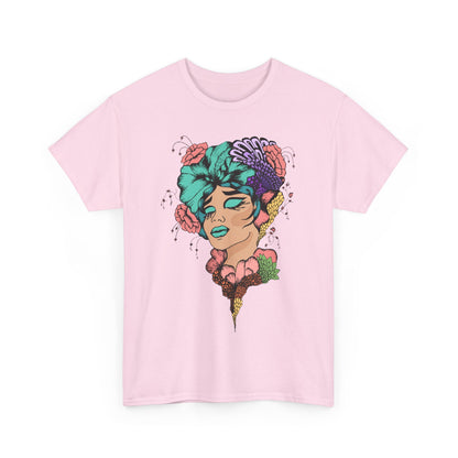 Floral Hair, Don’t Care Women's Summer Vacation Tee – Beach Lifestyle Graphic Shirt