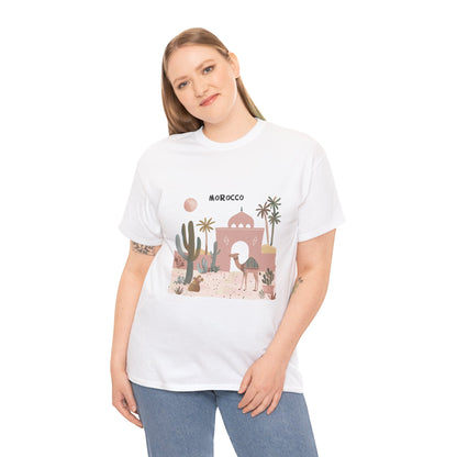Desert Days Morocco Unisex Travel Tee – City & Sahara Adventure Shirt
