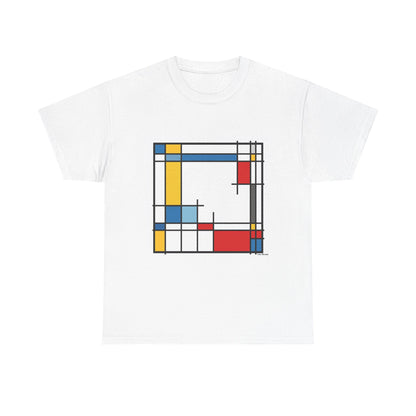 Color Blocked Modern Art T-Shirt – Unisex Mondrian-Inspired Color Block Tee