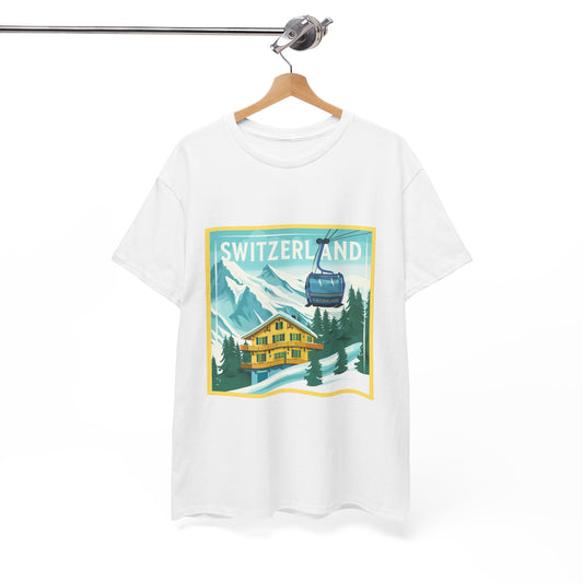 Swiss Air Travel-Inspired T-Shirt – Unisex Switzerland City Adventure Tee