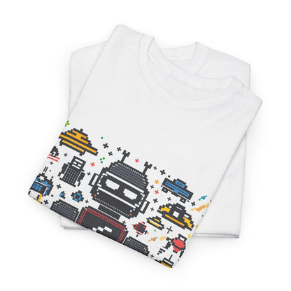 Bit Crusher Unisex Vintage Gamer Tee – Retro Pixel Art 80s T-Shirt