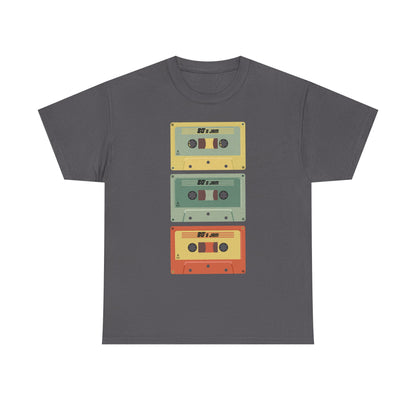 Retro Cassette Chaos Unisex 80s Music T-Shirt – Vintage Tape Graphic Tee